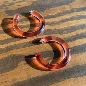 Pink Acrylic Hoops